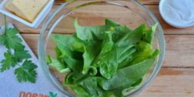 лаваш с яйцом и шпинатом