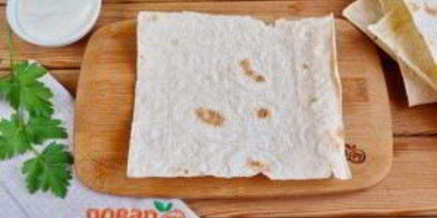 лаваш с яйцом и шпинатом