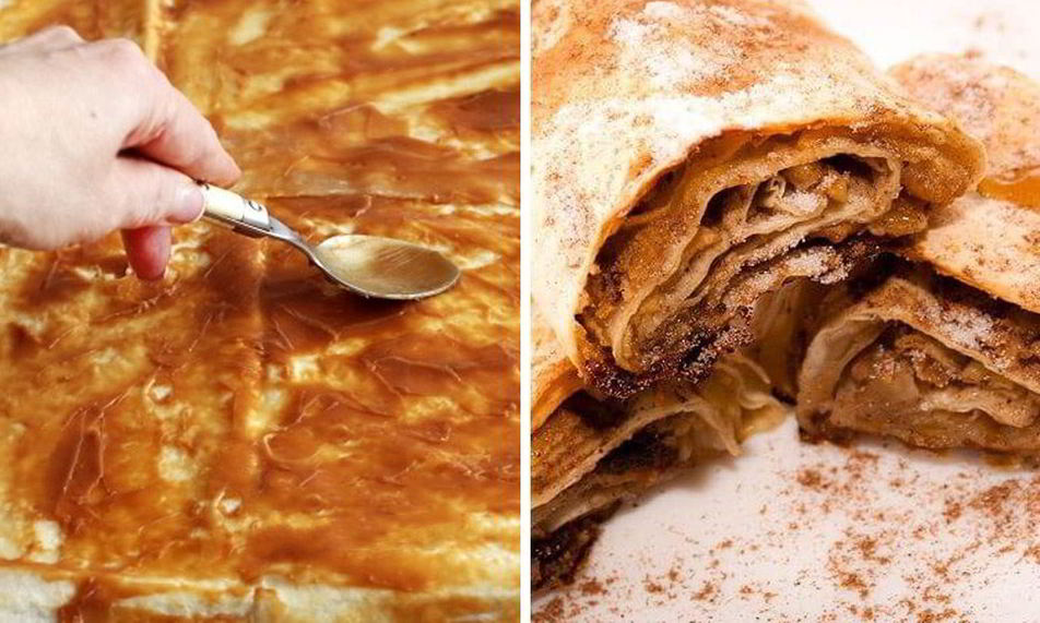 Рецепт лаваша со сгущенкой и орехами