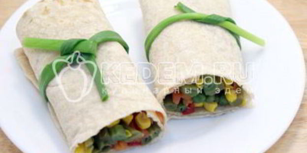 овощи в лаваше