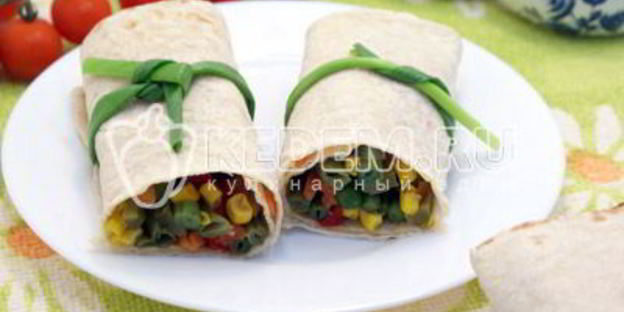 овощи в лаваше