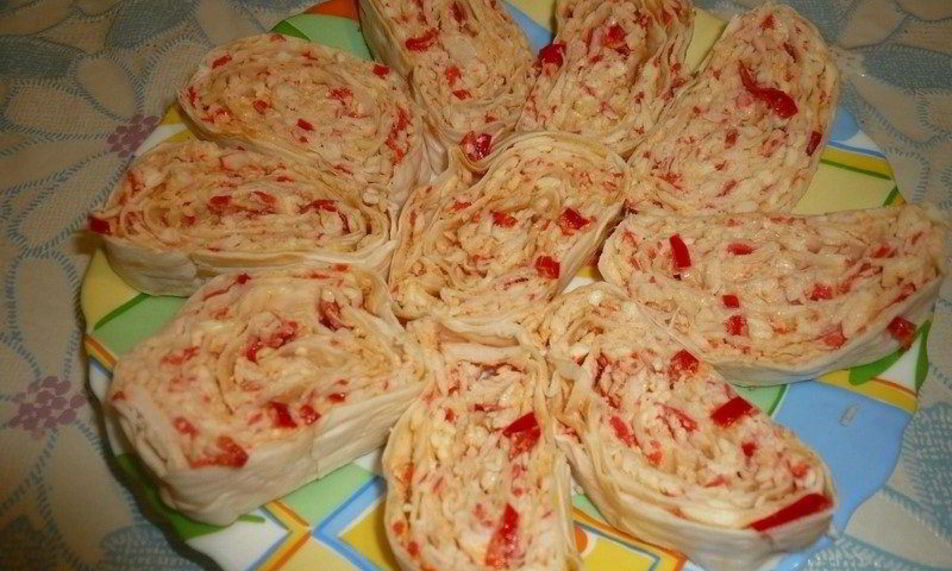 Рецепт рулета с лавашом