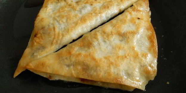 треугольнички из лаваша с картофелем и грибами