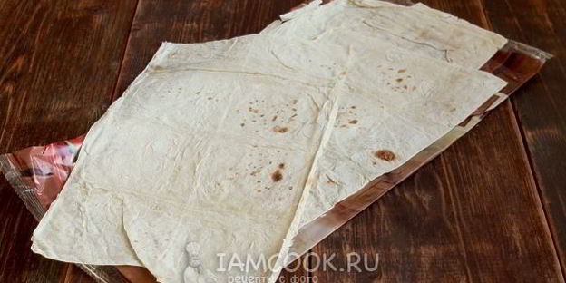 треугольники из лаваша с ветчиной и сыром