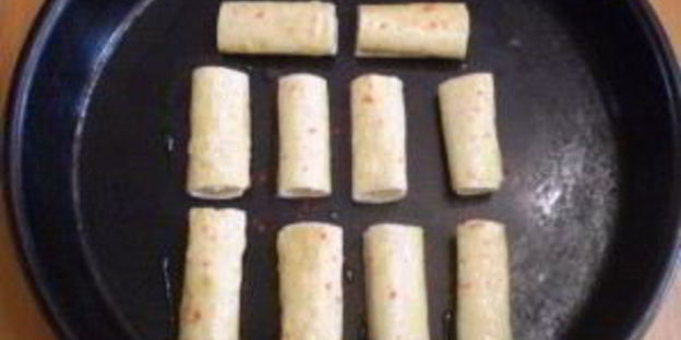 трубочки из лаваша, запеченные в духовке