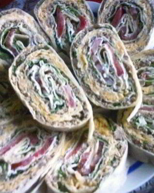 Закуска из лаваша с мясным фаршем