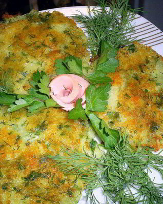 Картофельные лепешки с сыром и зеленью