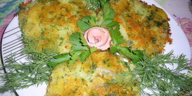 картофельные лепешки с сыром и зеленью