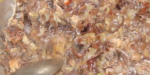 китайские лепешки с мясом и грибами му-эр