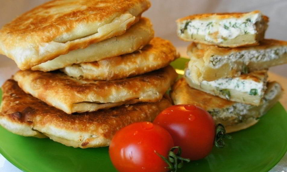 Рецепт лепешек на кефире с начинкой