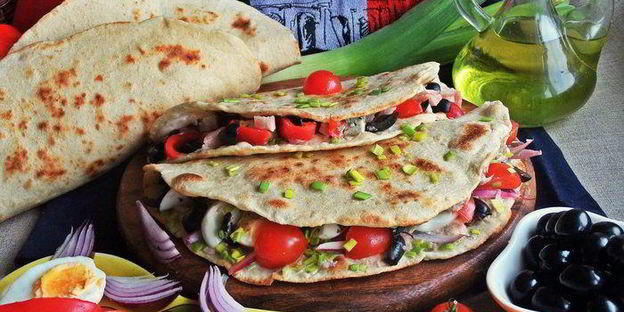 лепешки пьядины с начинками