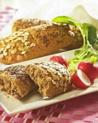 Лепешки с хлопьями и льняными семечками