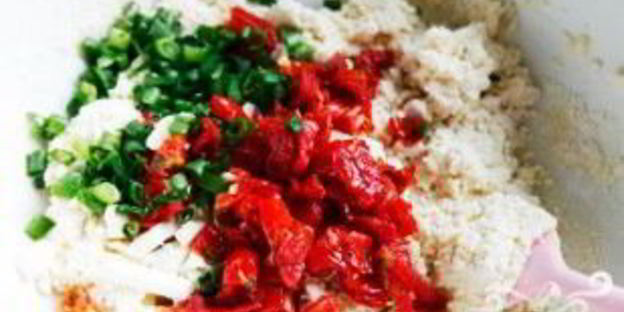 лепешки с овощами и сыром фета