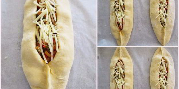 пиде — турецкая лепешка в форме лодочки с начинкой из фарша