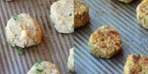 пита с котлетами из бараньего гороха