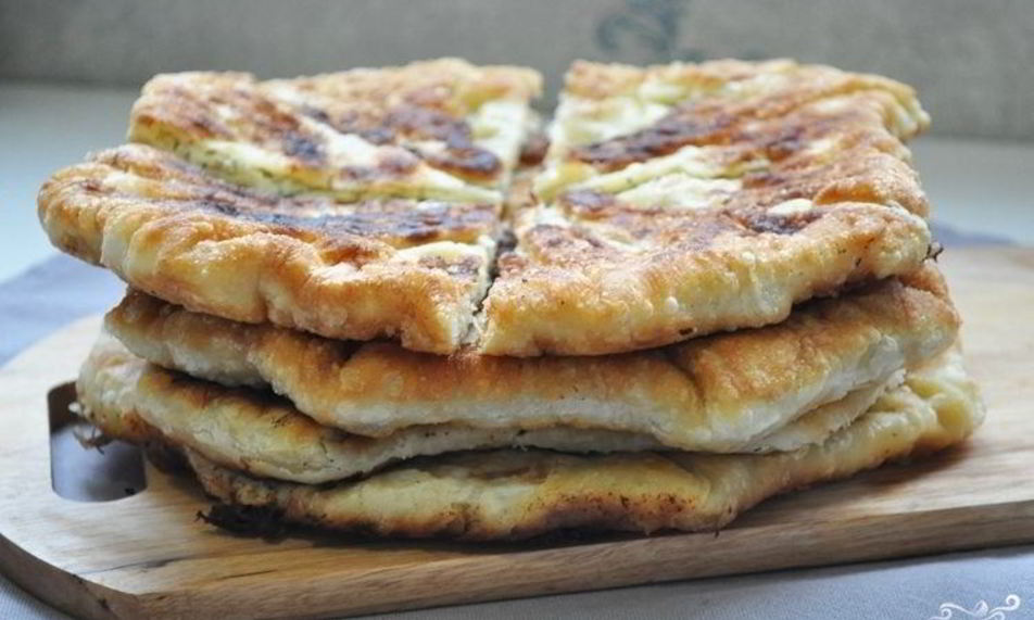 Рецепт тонких лепешек с зеленью