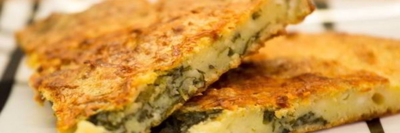 Творожная лепешка с полентой