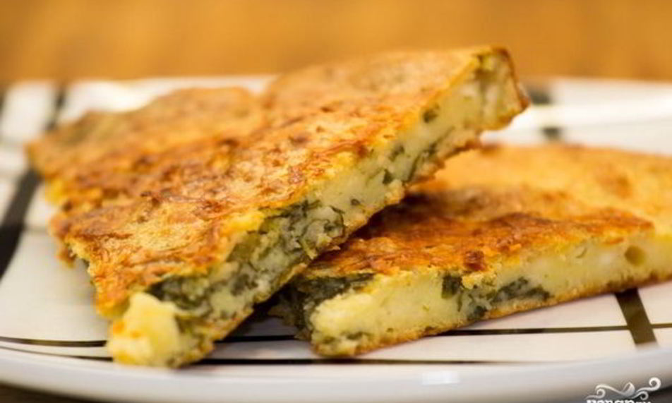 Рецепт творожной лепешки с полентой