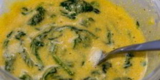 творожная лепешка с полентой