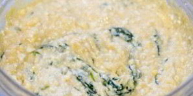 творожная лепешка с полентой