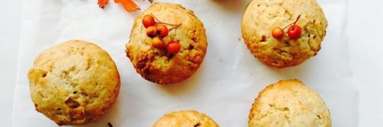 Банановые маффины с белым шоколадом