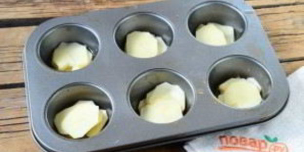 гратен из картофеля в стиле маффинов