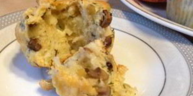 грибные маффины с сыром и зеленью