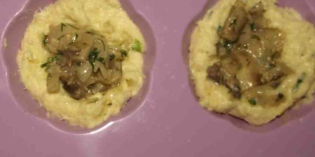 картофельные маффины с грибной начинкой