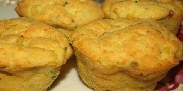 картофельные маффины с грибной начинкой