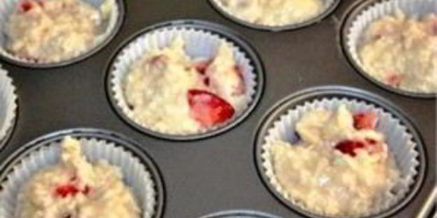 клубничные маффины