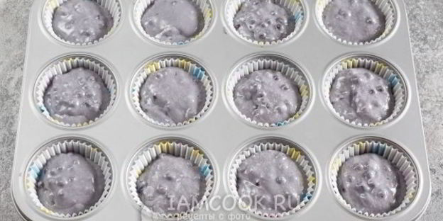 маффины с черникой