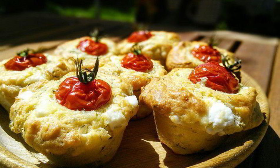 Рецепт маффинов с фетой и зеленью