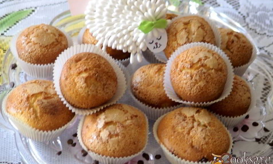 Рецепт маффинов с лимонной ноткой и шоколадными каплями