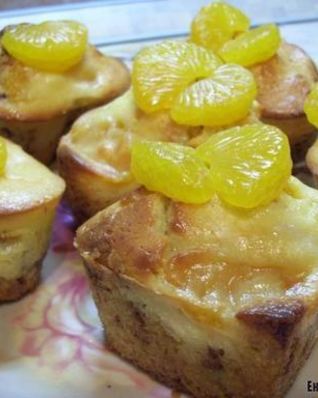 Маффины с мандаринами и сыром Маскарпоне