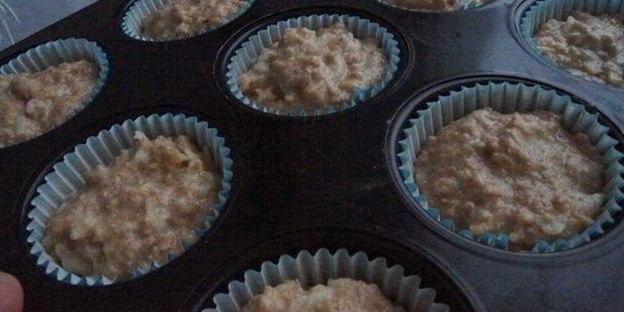 маффины с отрубями, медом и яблоком