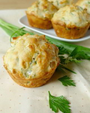 Маффины с сыром и зеленью