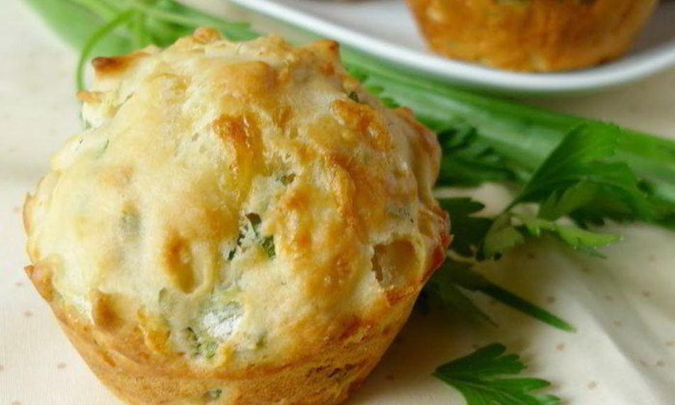 Рецепт маффинов с сыром и зеленью