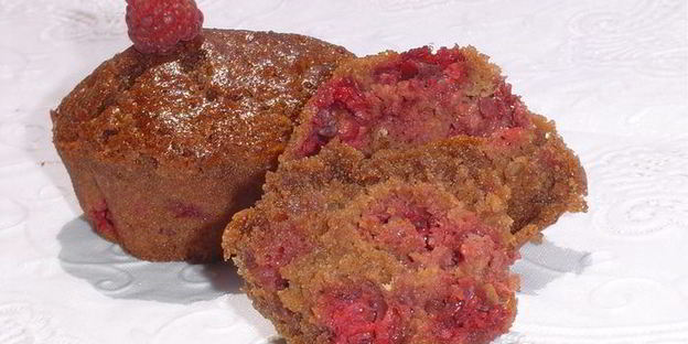 шоколадно-малиновые маффины