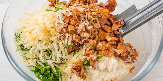 закусочные маффины с лисичками