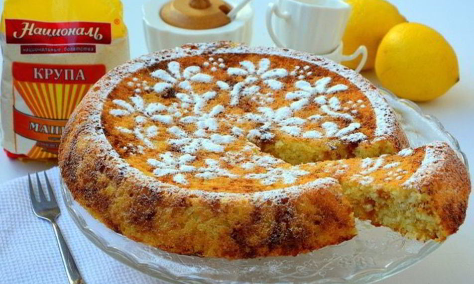 Рецепт лимонного манника на кефире