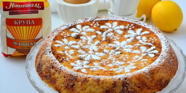 лимонный манник на кефире