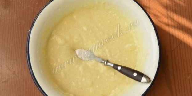 манник на кефире с творогом