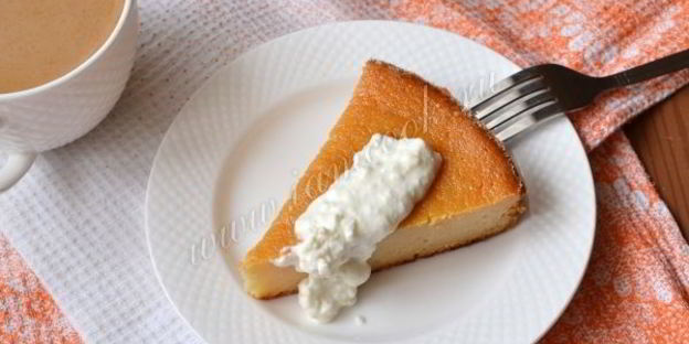 манник на кефире с творогом