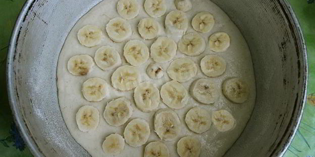 манник с бананами на кефире