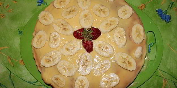 манник с бананами на кефире