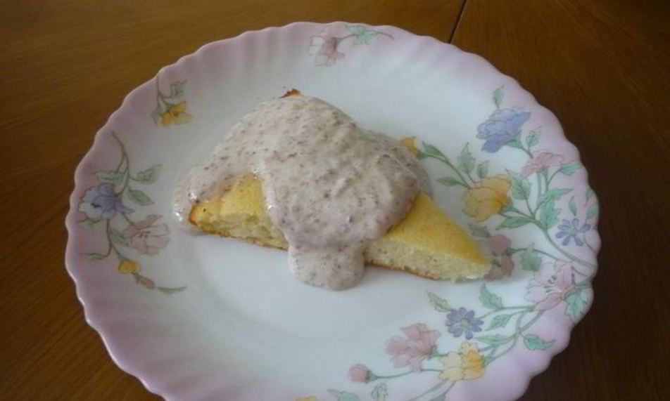 Рецепт манника с холодным банановым кремом