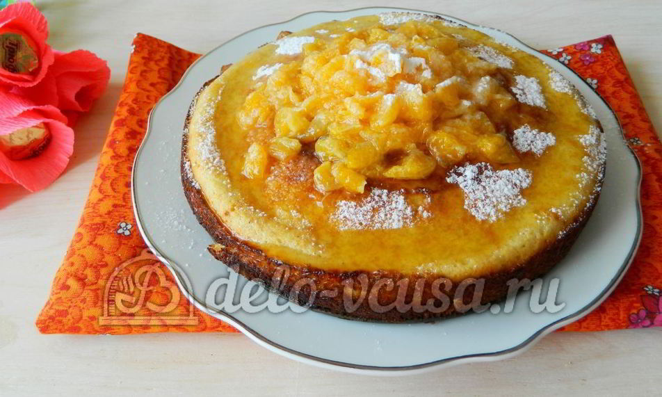 Рецепт манника с мандаринами