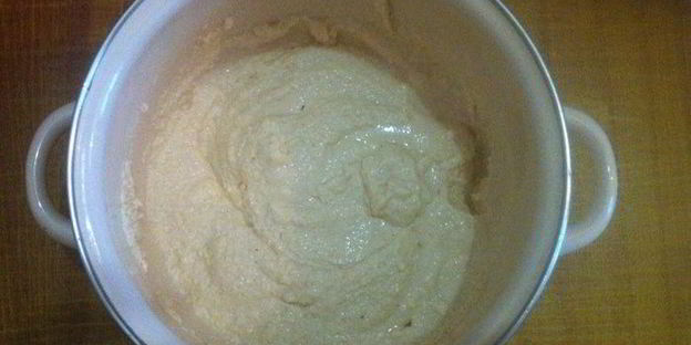 манник шоколадный с халвой