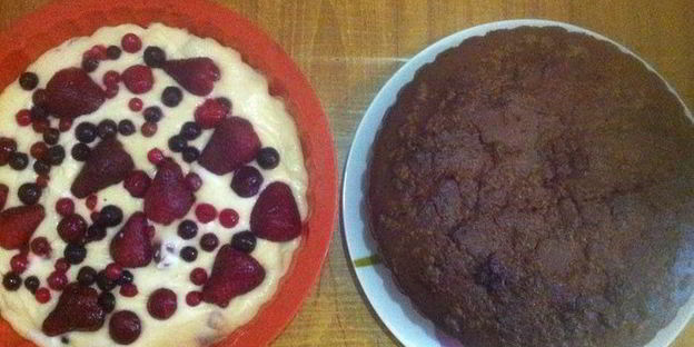 манник шоколадный с халвой