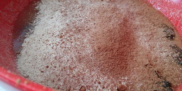 постный шоколадный манник с черносливом